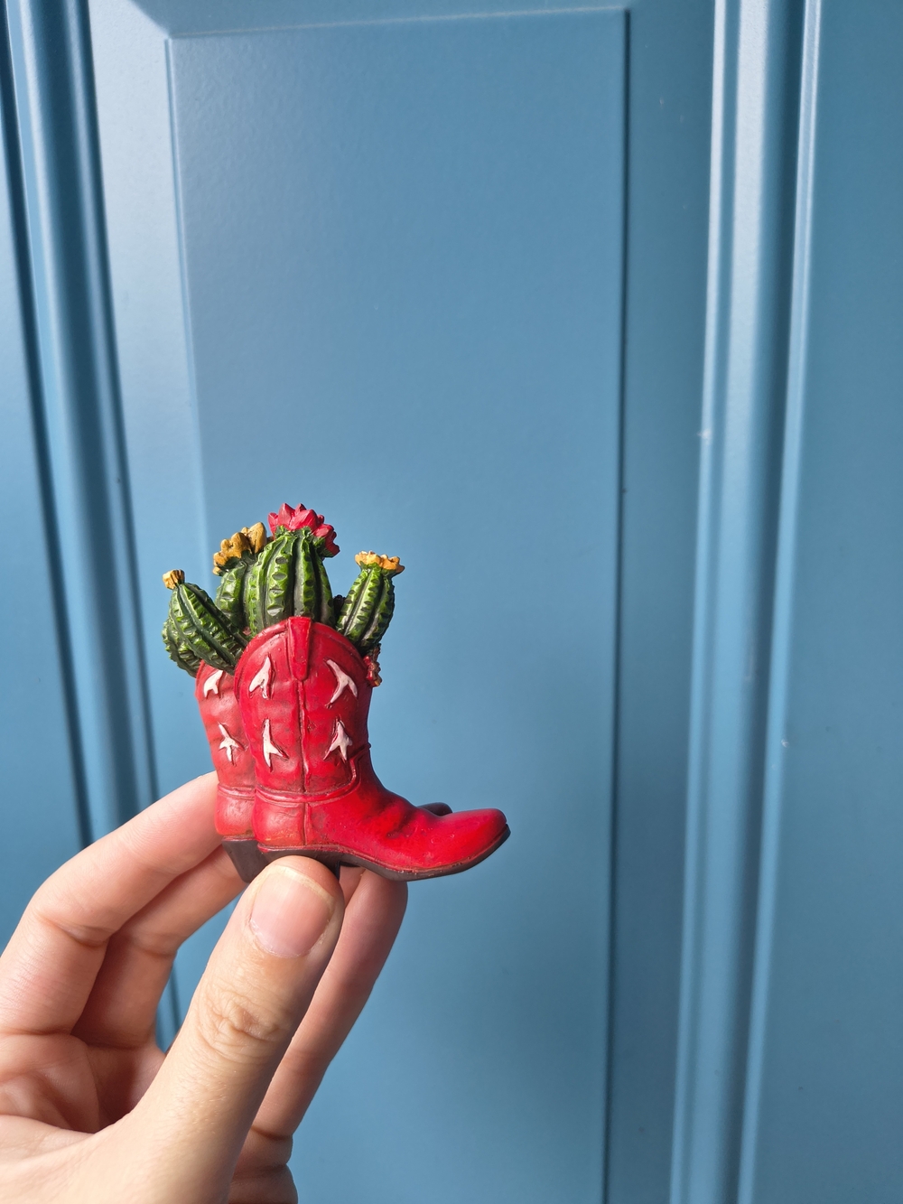 Red Cowboy Boot Cactus Kids Accessory Planter